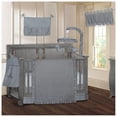 thumbnail image 2 of BabyFad Minky Ultra Gris Ensemble de Literie de Bassinette pour Bébé 9 Pcs avec Mobile Musical – Neutre pour le Genre, Tissu Minky Ultra Doux, Décor Moderne de Chambre de Bébé, 2 of 5