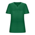 thumbnail image 3 of Timegard Plus Size Top for Women V Neck Drop Shoulder Short Sleeve Comfy Solid Color Casual Tee Top, 3 of 5