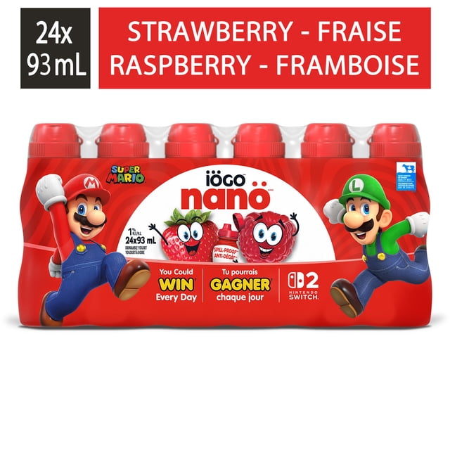 iÖGO nanö Drinkable Raspberry and Strawberry Yogurt 1%