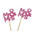 thumbnail image 3 of Darling Souvenir| Mr & Mrs Wedding Cupcake Toppers| Party Dessert Decorations - Pack Of 20, 3 of 3