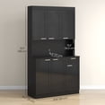 thumbnail image 3 of HOMCOM Armoire de Rangement pour Garde-Manger de Cuisine avec Tablette Réglable et Tiroir, 3 of 10