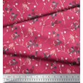 thumbnail image 2 of Soimoi Poly Georgette Fabric Leaves, & Rose Floral Decor Fabric Printed Yard 42 Inch Wide, 2 of 3