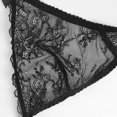 thumbnail image 3 of Sous-vêtements pour Femmes en Maille Transparente Lingerie Broderie Soutien-Gorge et String et Bas, 3 of 5