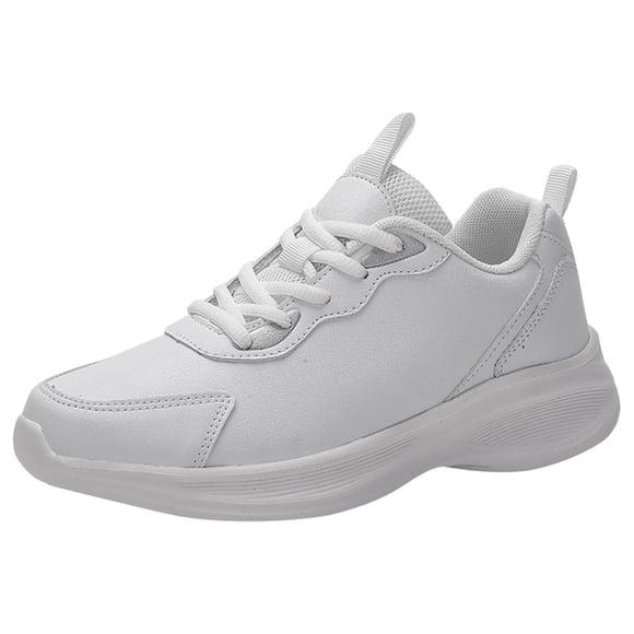 WEAIXIMIUNG Platform Sneakers Size 5 Women Sneakers Casual Pattern New Pattern Solid Color Fashion Thick Bottom Flat Bottom Comfortable Lace Up Shoes