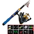 thumbnail image 4 of Compact Telescopic Fishing Rod Set, Fiberglass Sea Rod with Reel, Portable Complete Kit for Saltwater Freshwater Angling, 4 of 6