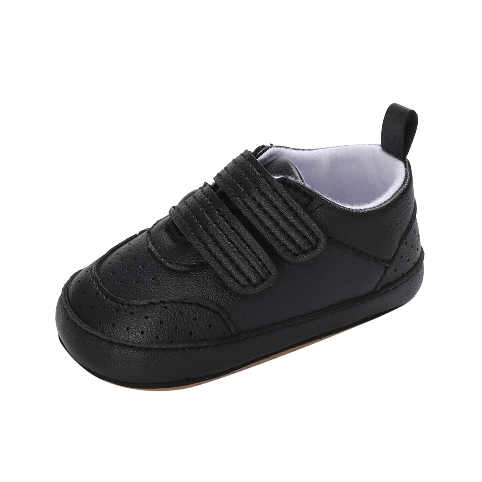 XDZJLR Infant Sneakers Spring And Autumn Children Toddler Boys Girls Flat Bottom Non Slip Comfortable Double Hook Loop Solid Color Style Sneaker