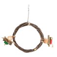 thumbnail image 1 of Hanging Swing Toy, Colorful Bird Swing Perch Bark Corn Cob  For Pet Bird L, 1 of 8
