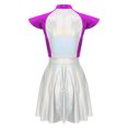thumbnail image 4 of iiniim Costume Femme Espace Alien Paillettes Astronaute Robot Cosplay Tenue Évasée Mini Robes Violet 4TG, 4 of 7