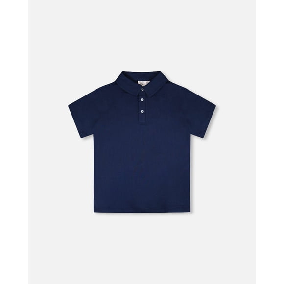 Deux Par Deux Polo T-Shirt Bleu
