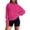 Hot Pink, variant on Womens Hoodie Fall Solid Oversize Hoodie Basic Pullover Sweatshirt Drop Shoulder Design Stretchy Casual Tops Women's Sweaters Hot Pink S