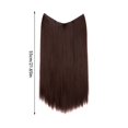 thumbnail image 3 of Hair Extensions Secret Hidden Wire In Real Long Thick Straight Curly Headband For Women,Brown Pullover Toupee, 3 of 3