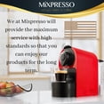 thumbnail image 4 of Mixpresso Red Espresso Coffee Machine &ndash; Compact 1400W Single Serve Coffee Maker Compatible with Nespresso OriginalLine Capsules, One-Touch Oper, 4 of 8