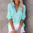thumbnail image 2 of Timegard Womens Shirts Button down Tops Long Sleeve Lapel V Neck Blouse Fall Lightweight Shirts Tops, 2 of 9
