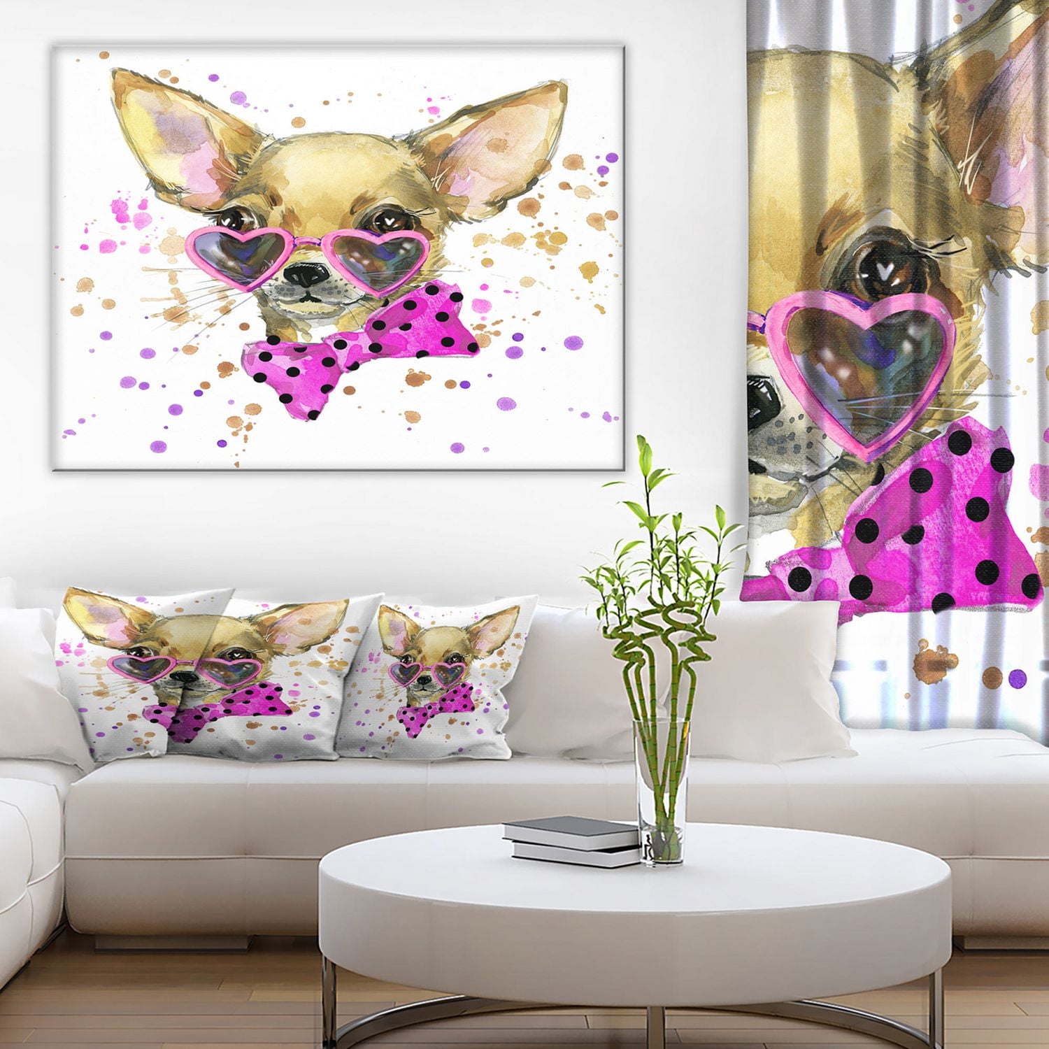 Impression sur toile « Puppy Dog In Watercolor » Design Art