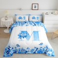 thumbnail image 2 of Erosebridal Monogrammed Bedding Twin Comforter Set,Personalized Initial Down Comforter,Letter Decoration,Reversible,Lightweight,2-Piece, 2 of 8