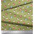 thumbnail image 2 of Soimoi Silk Fabric Triangle & Cow Cartoon Fabric Prints by Yard 42 Inch Wide, 2 of 3