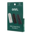 thumbnail image 4 of onn. 3- Pack 32 GB USB 3.1 Flash Drives, 4 of 4