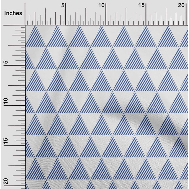 oneOone Organic Cotton Poplin Twill Fabric Triangle Geometric Decor Fabric Printed BTY 42 Inch Wide