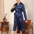 thumbnail image 3 of Shorts à Séchage Rapide Homme Unis Décontractés Manches Longues à Lacets Rayés Maison Poche Longue Robe de Pyjama Shorts Ensemble de Shorts de Pyjama pour Homme Ensembles de Pyjama pour Homme Manches Longues Ensemble de Shorts de Pyjama pour Homme, 3 of 7