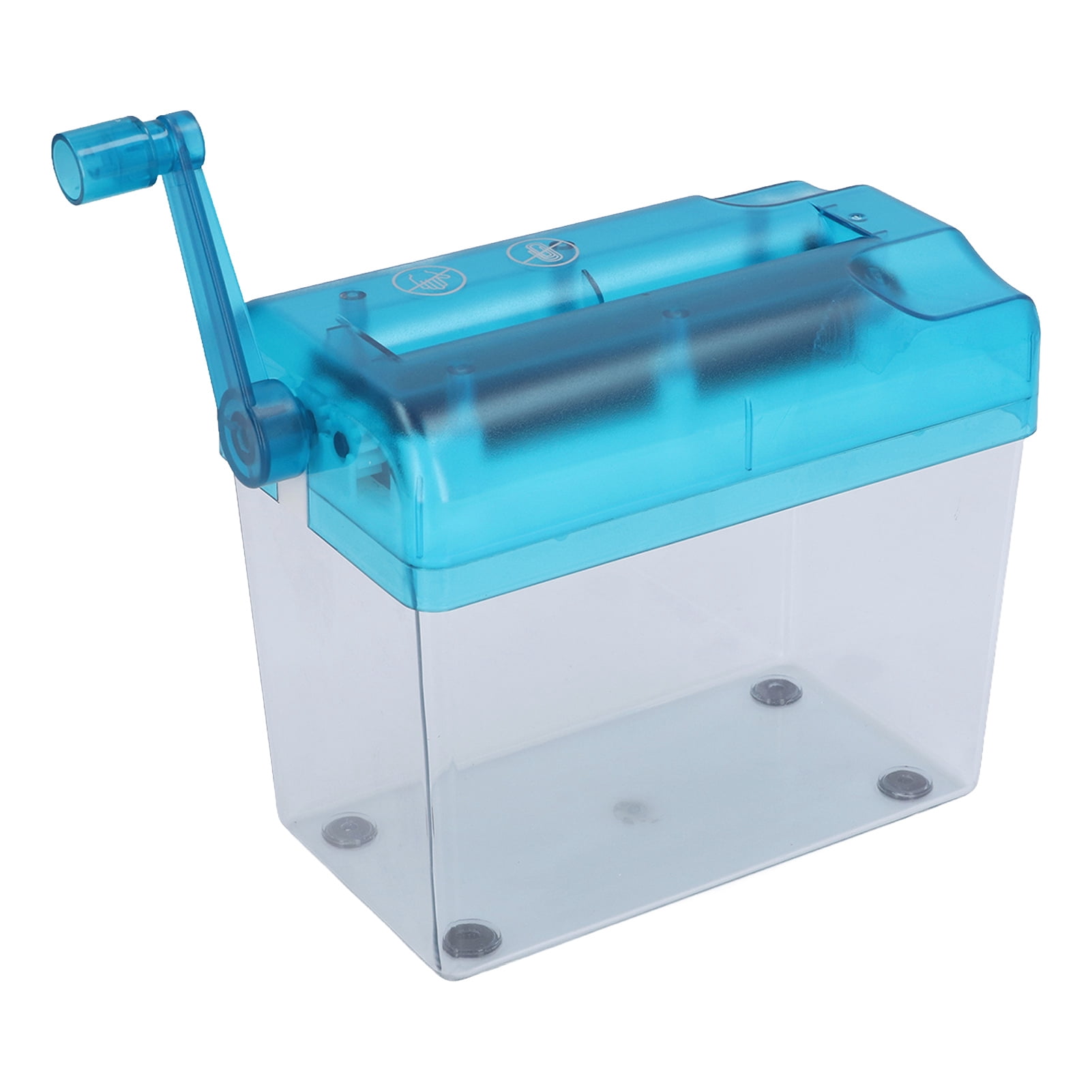 Mini Manual Shredder, Sturdy Durable Fully Transparent Hand Shredder Nonslip Design  for Office for School for Home