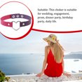 thumbnail image 4 of Collier Coloré Style Japonais Accessoire d'Halloween pour Femmes Ras du Cou en Cuir Chaîne Ajustable Cœur Étincelant Violet + Violet Rouge, 4 of 8