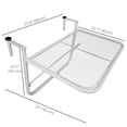 thumbnail image 3 of Outsunny Outdoor Flower Stand Serving Table Rectangle, White, 3 of 10