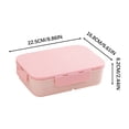 thumbnail image 2 of TopLLC Flip Over Lunch Box, Divided Into Compartments, Microwave For Office Workers, Children's Bento Box, Plastic Leak Proof Student Lunch Box, 2 of 2