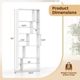 thumbnail image 3 of Costway 1 PCS 5-Tier Bookshelf with Open Back, Display Storage Shelf with Anti-Tipping Kits for Home White, 3 of 10