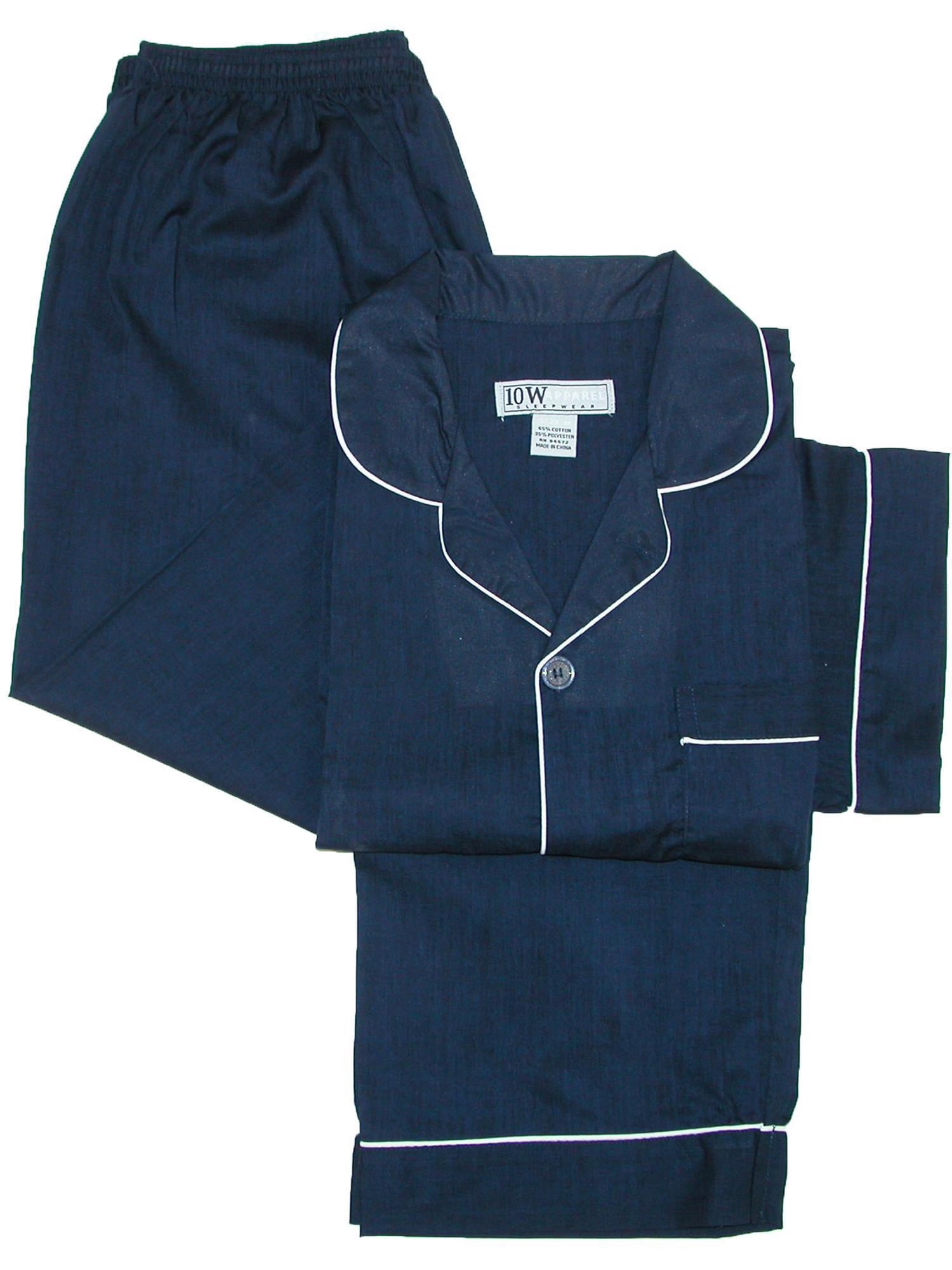 Ten West Apparel Ensemble de Pyjama Uni à Manches Courtes et Jambes Longues (Hommes)