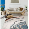 thumbnail image 3 of LaDole Rugs Turquoise Blue Ivory Red Marble Pattern Lava Modern Abstract Area Rug For Living Room Bedroom, 3 of 9