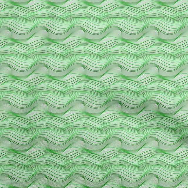 oneOone Cotton Flex Green Fabric Abstract Stripe Craft Projects Decor Fabric Printed By The Yard 40 Inch Wide