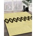thumbnail image 3 of Ahgly Company Tapis d'Intérieur Lavable en Machine Carré Transitionnel Jaune Soleil, 3 Pieds Carré, 3 of 7