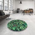 thumbnail image 4 of Ahgly Company Machine Washable Indoor Rectangle Transitional Dark Forest Green Area Rugs, 8' x 12', 4 of 7