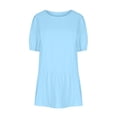 thumbnail image 4 of Gspmoly Casual Dresses for Women, Women'S Summer Loose Fits Dress Cotton Linen Round Neck Short Sleeve Dress Work Dresses for Women Weekly Deals, 4 of 6