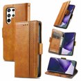 thumbnail image 1 of Case for Samsung Galaxy S22 Ultra 5G Cover Leather Wallet Folio Case Book Design Flip Magnetic Closure - Yellow, 1 of 5