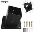 thumbnail image 3 of Bgsha 1pc Pergola Brackets Slanted Roof Pergola Brackets Wall Mount With Hardware For 4x4 Inch Porch Gazebo Fixing Hardware Base, 3 of 3