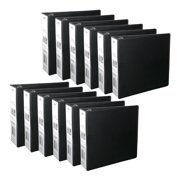 12/Pack 3" D-Ring Binder, 3 Rings, Letter Size, Black