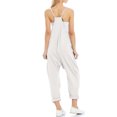 thumbnail image 3 of TrendOFT Jumpsuits For Women Casual Summer Solid Loose Pocket Spaghetti Strap Wide Leg Womens Overalls Rompers White M, 3 of 5