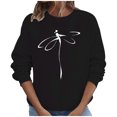 thumbnail image 1 of Chemise à Manches Longues Femme Hauts Automne Manches Longues Chandail Ample Chemise Décontractée Imprimé Poitrine Col Rond Chandails en Molleton Manches Longues Chemises Femmes Chemises Manches Longues pour Femmes, 1 of 8