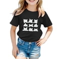 thumbnail image 1 of MIASHUI T-Shirts pour Filles à Col Rond à la Mode, Amples et Décontractés, à Manches Courtes, pour le Quotidien et les Activités, 1 of 4