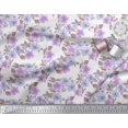 thumbnail image 2 of Soimoi Modal Satin Fabric Leaves & Buttercup Floral Fabric Prints By Yard 42 Inch Wide, 2 of 3