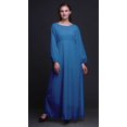 thumbnail image 3 of Bimba Robe Maxi à Manches Longues pour Femmes en Georgette Mousse Imprimée d'Oiseau Pic-Bois, Taille Élastique - Grande, 3 of 5