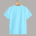 thumbnail image 4 of LUOGENLI T-Shirt pour Filles T-Shirt Doux à Manches Courtes à Col Rond T-Shirts T-Shirt Imprimé Multicolore Hauts Maxi avec Shorts en Dessous Bleu Pâle 8-9 Ans, 4 of 4