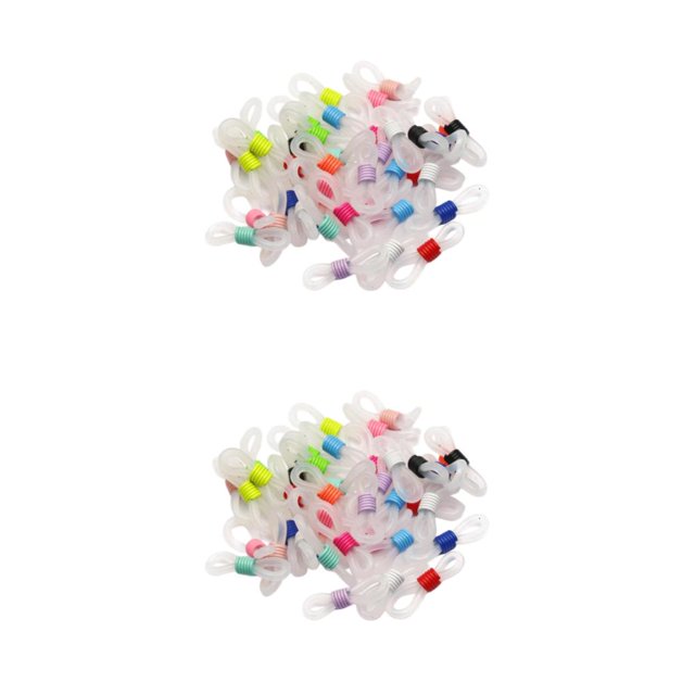 maskred Chaîne Porte-Lunettes à la Mode 50 Pcs Support Boucle Type D 50 Pcs 2Set