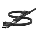 Belkin BoostCharge 3-in-1 Universel USB-A à USB-C, Cable de recharge micro-USB (3,3ft/1M) & USB-IF Certifié, Compatible avec tous iPhones, iPads, Galaxy, tablette, smartphones & Plus de noir
