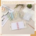 thumbnail image 4 of Uxcell Mini Binder Cover, 4.3 Inch Clear Binder Protector 3 Ring Refillable Notebook Binder with Snap Button for Photo Scrapbook Journal Ledger, Pink, 4 of 7
