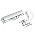 thumbnail image 4 of Répartiteur USB pour Ordinateur Portable, Répartiteur de Station d'Accueil; Convertisseur de Lecteur de Carte USB en Alliage, Accessoire d'Ordinateur 1-drag-4, USB 3.0, Argent, 4 of 9