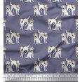 thumbnail image 1 of Soimoi Tissu Poly Georgette Labrador Chien Imprimé Tissu 1 Yard 42 Pouces de Large, 1 of 3