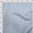 thumbnail image 3 of oneOone Cotton Poplin Medium Blue Fabric Asian Ikat Craft Projects Decor Fabric Printed By The Yard 56 Inch Wide, 3 of 4