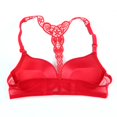 thumbnail image 3 of Wuffmeow Womens Sexy Front Closure Lace Racer Back Push Up Seamless Bra Racerback Bra, 3 of 6